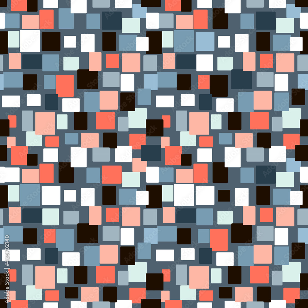 Fototapeta premium Seamless geometric pattern with geometric shapes stock illustration.