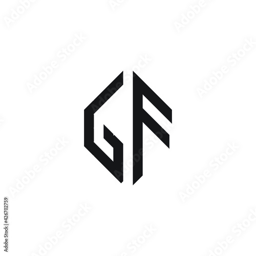 gf letter logo design 