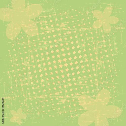 Banner template. Pop art background made of flowers. Ragged background.