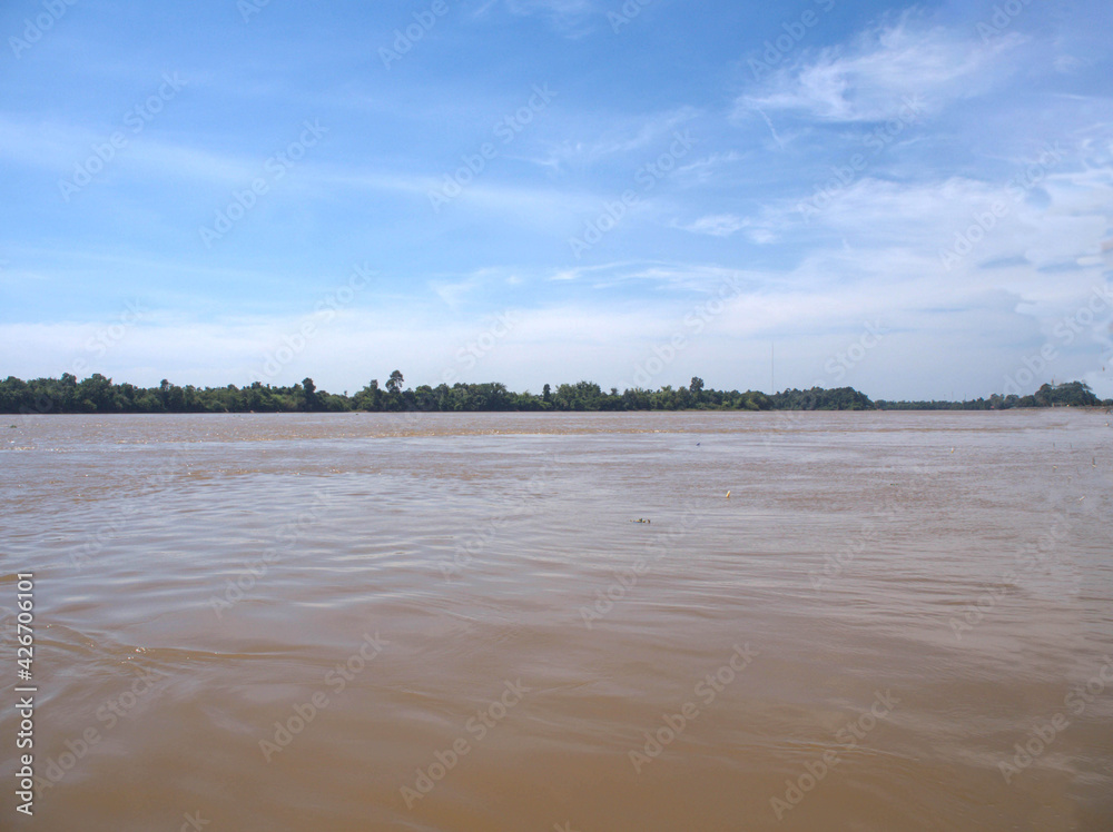 The  Mekong River(Song Si River) view at Khong Chiam in Ubon Ratchathani, Thailand