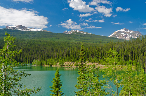 Majestic mountains and lake in Canada. © karamysh