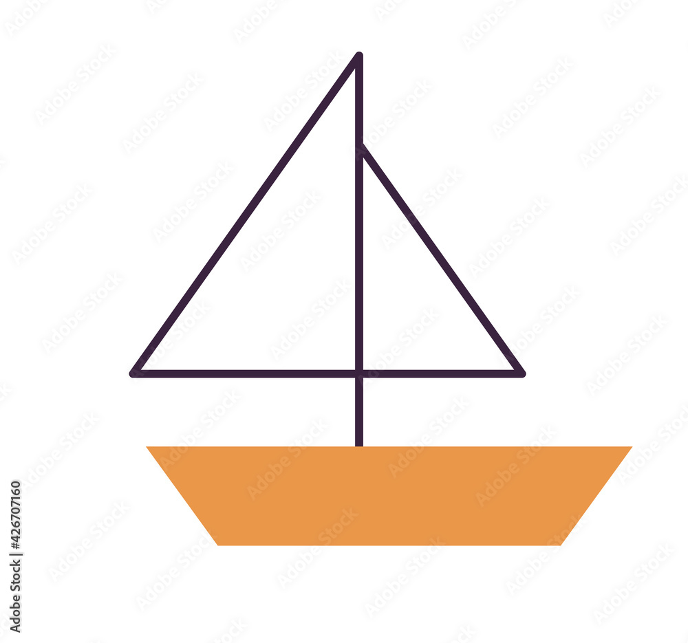 Fototapeta premium orange boat icon