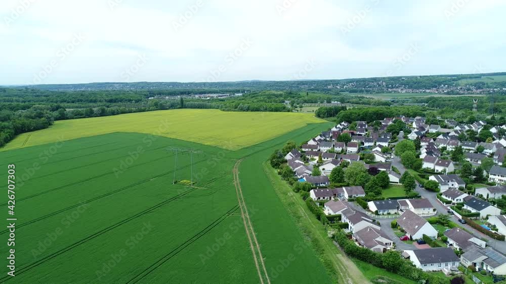 Parc naturel régional du Vexin français vue du ciel