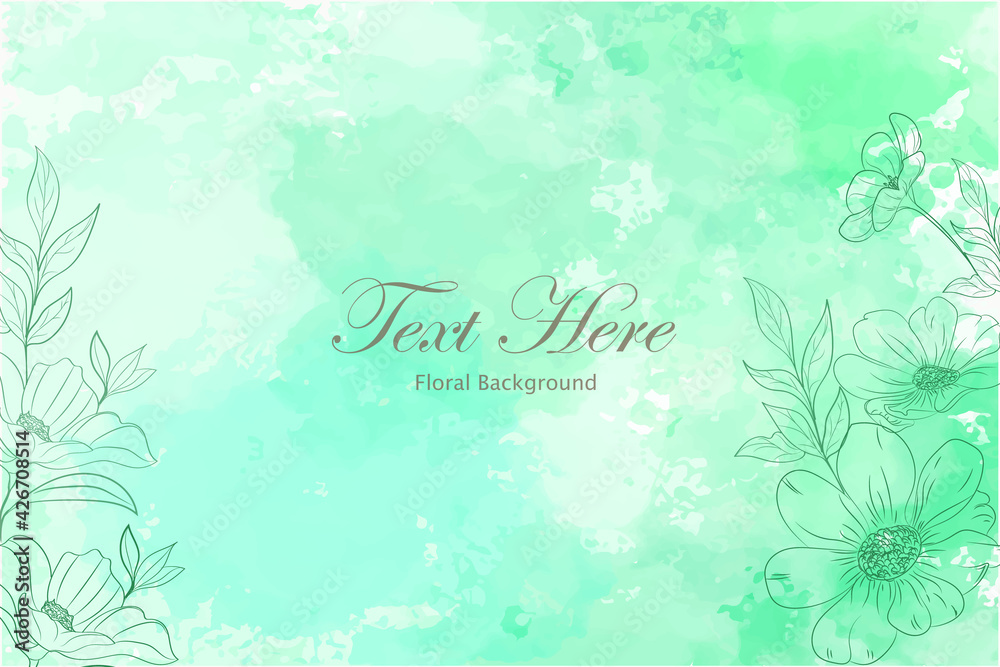 Fototapeta premium Floral backgrounds with hand drawn flowers