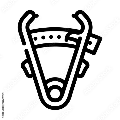 caliper tool line icon vector. caliper tool sign. isolated contour symbol black illustration