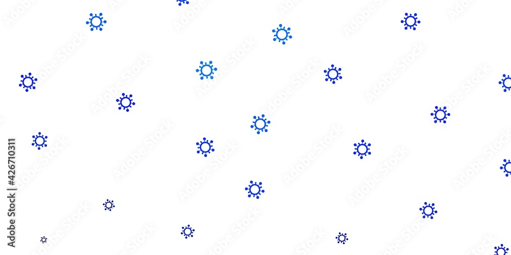 Light blue vector pattern with coronavirus elements. Light blue vector pattern with coronavirus elements.