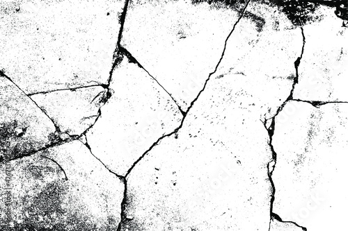 crack ground for abstract background on white background