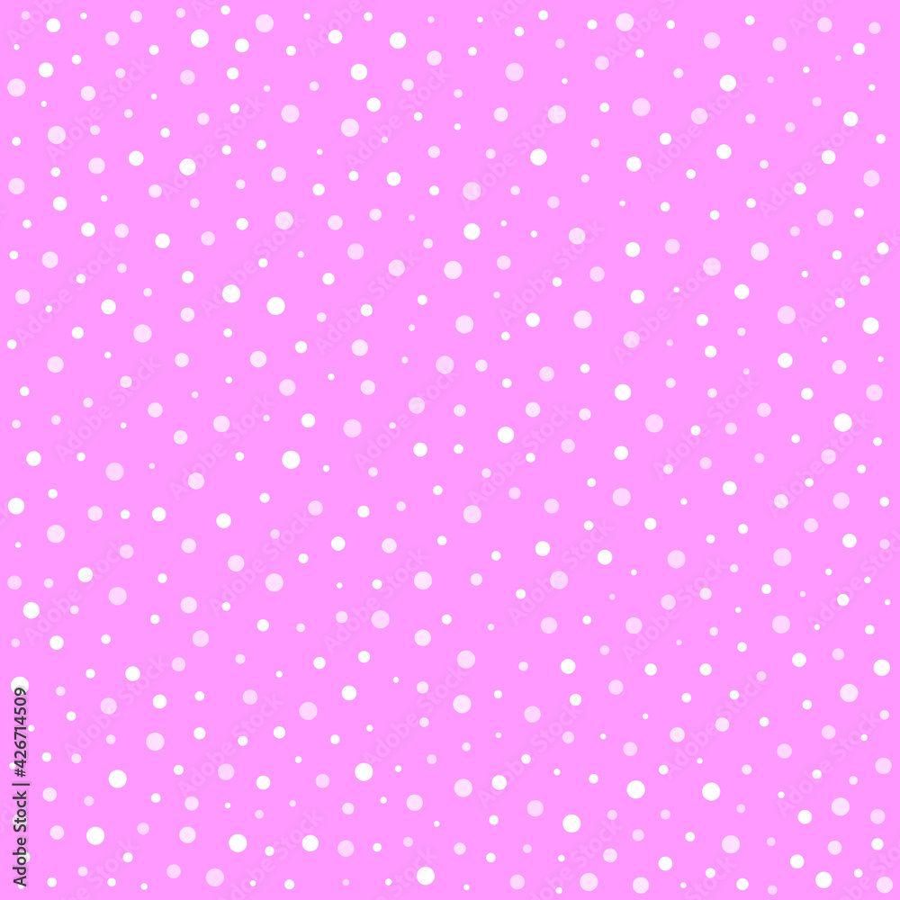 White dots on pink background, seamless pattern vector for fashion, fabric, wallpaper and all prints White dots on pink background, seamless pattern vector for fashion, fabric, wallpaper and all prints