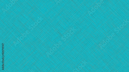 Digital texture with thin diagonal orthogonal lines in bright vivid turquoise hues