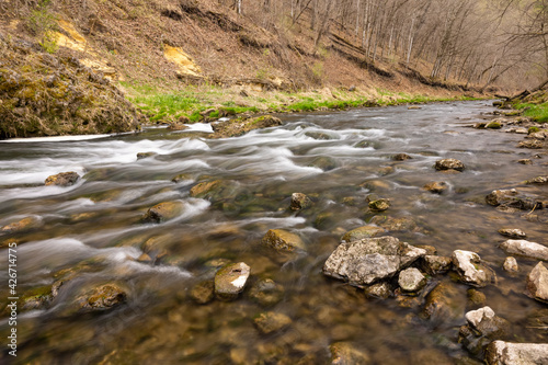 Whitewater River In The Woods During Spring
