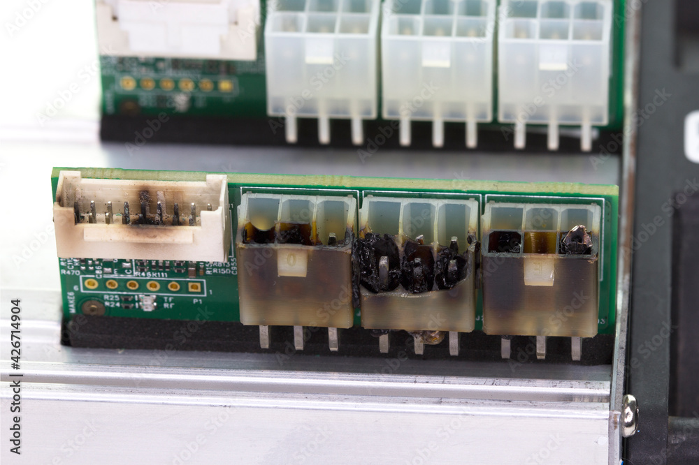 socket burnt out, on the asics motherboard mining crypto farm socket burnt out, on the asics motherboard mining crypto farm