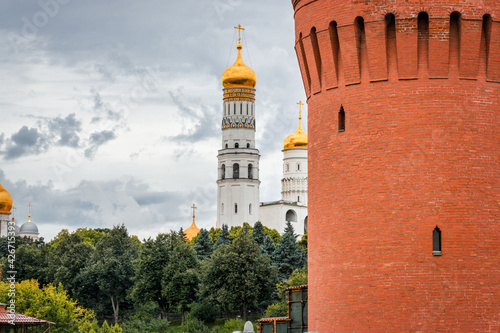 Ivan the Great Bell Tower, church tower inside the Moscow Kremlin complex.