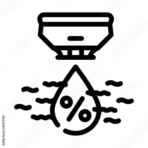 humidity sensor line icon vector. humidity sensor sign. isolated contour symbol black illustration