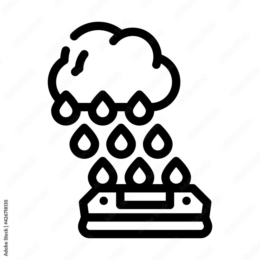 rain sensor line icon vector. rain sensor sign. isolated contour symbol black illustration rain sensor line icon vector. rain sensor sign. isolated contour symbol black illustration