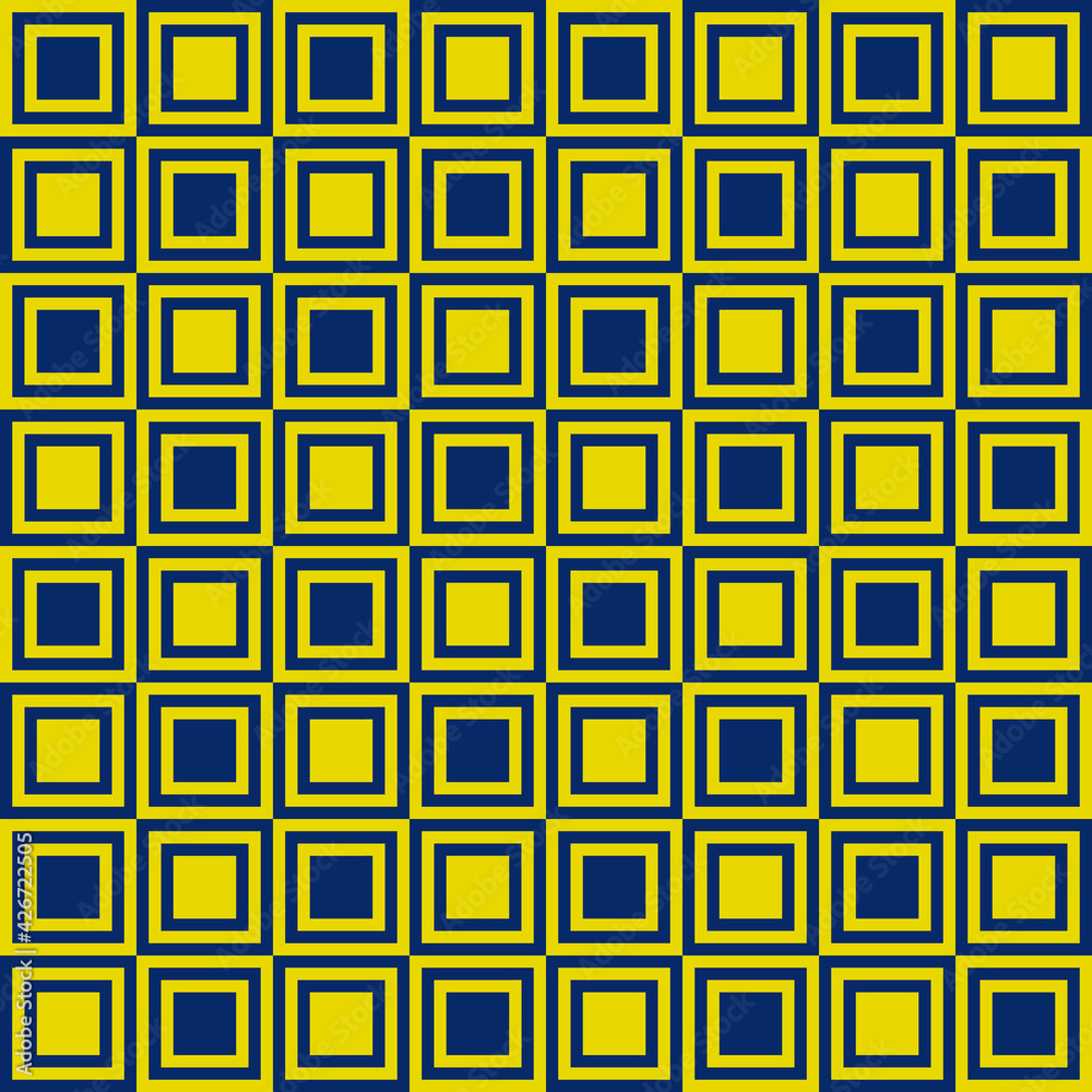 Blue and yellow triple tile. Vector same tile but checkered configuration. Blue and yellow triple tile. Vector same tile but checkered configuration.