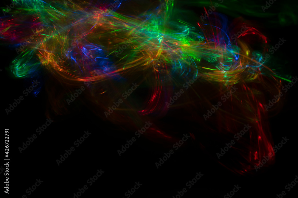Abstract colorful blurred background on black Abstract colorful blurred background on black