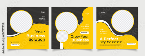 Digital business marketing banner for social media post template 