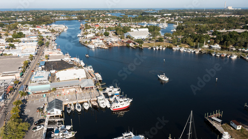 Colorful Fishing Boats Sponge Docks Tarpon Springs Florida