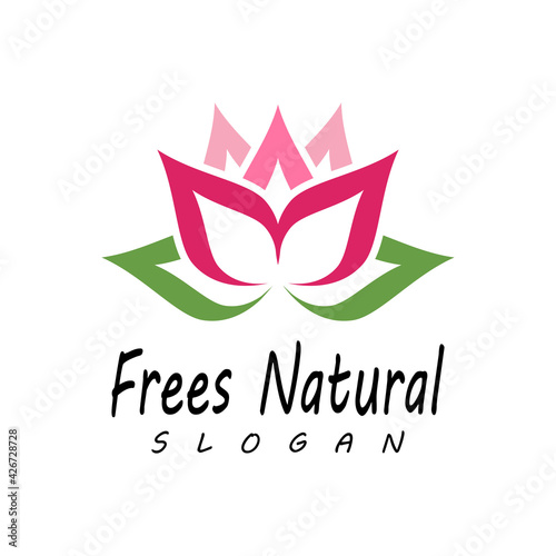 Beauty Vector lotus flowers design logo Template icon