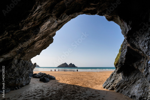 Gull Rocks from Holywell Cave