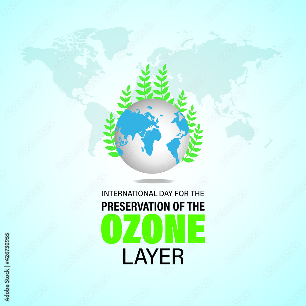 International Day for the Preservation of the Ozone Layer. World or international ozone day vector design for poster, background, banner.