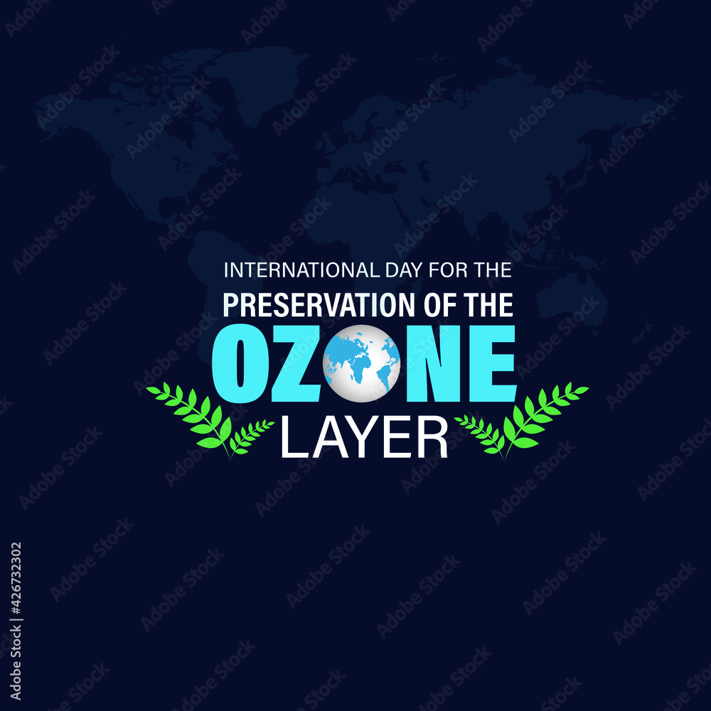 International Day for the Preservation of the Ozone Layer. September 16. Illustration Vector.