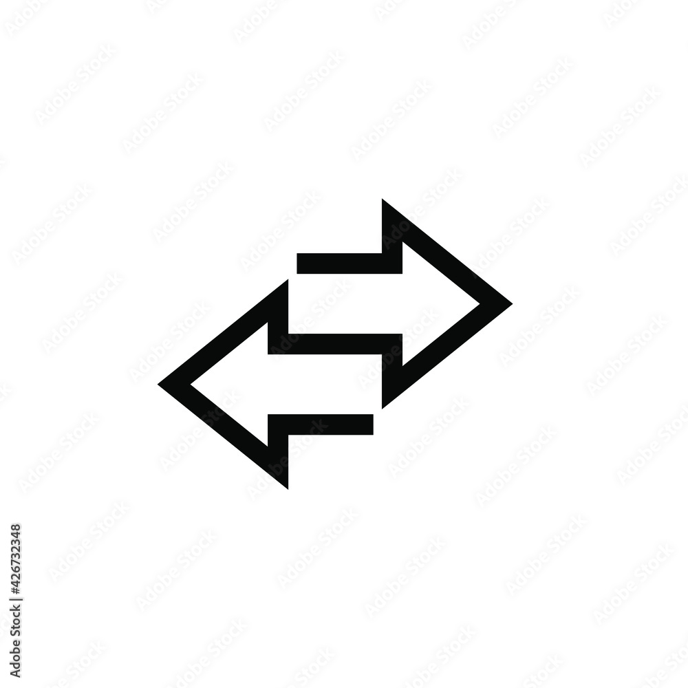 Input Output Arrow Flat Icon Vector Isolated on White Input Output Arrow Flat Icon Vector Isolated on White
