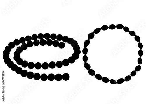 Womens jewelry in the form of beads in a set.