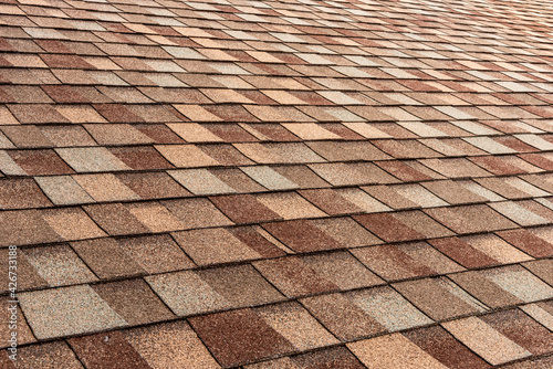 Light brown shingle roof background with texture