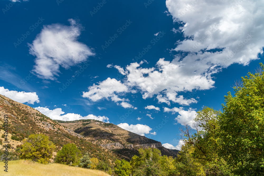 clouds over the mountains