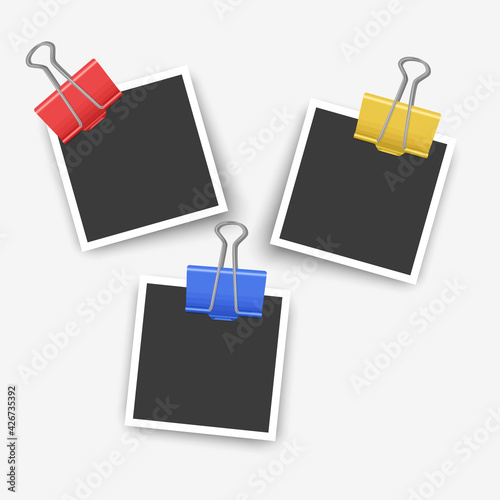 Set of vintage photo frames, Photo realistic Photo Frame Template for your photos