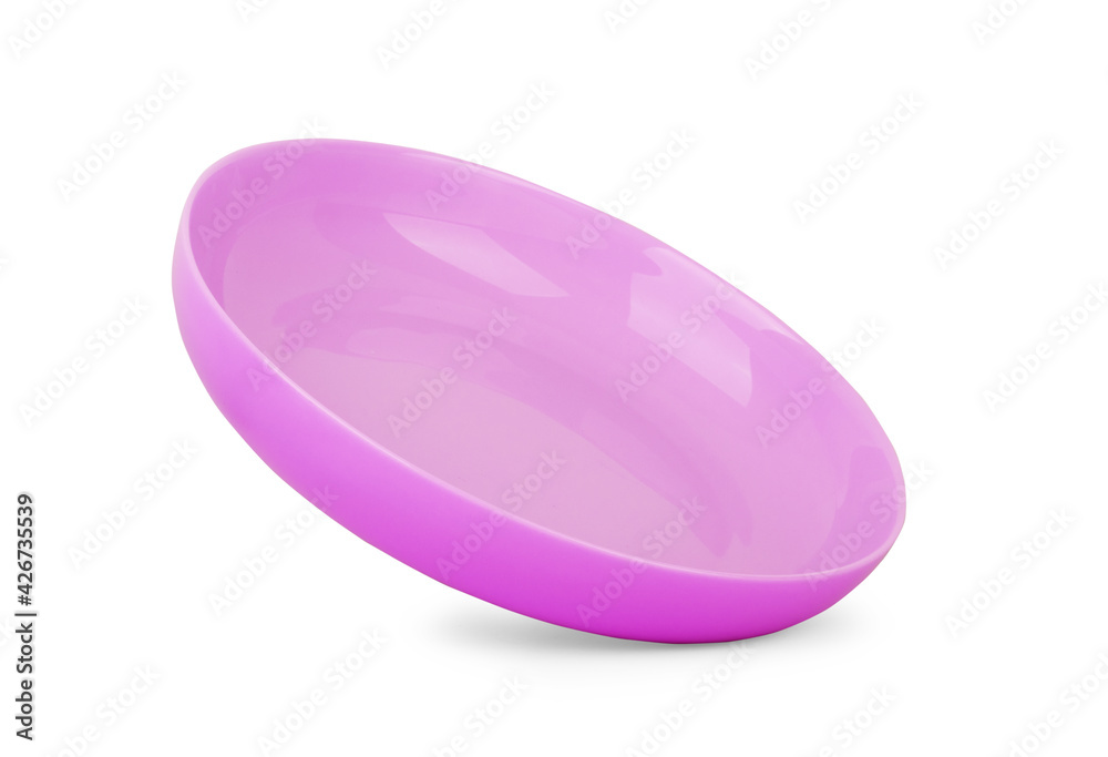 Empty round plate isolated on a white background Empty round plate isolated on a white background