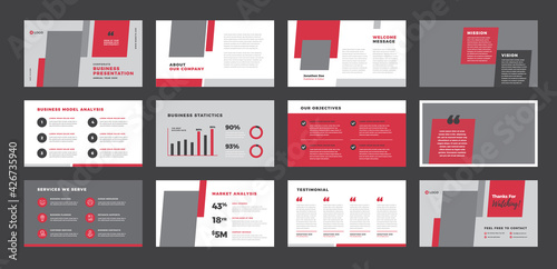 Business Presentation Brochure Guide Design or Pitch Deck Slide Template or Sales Guide Slider