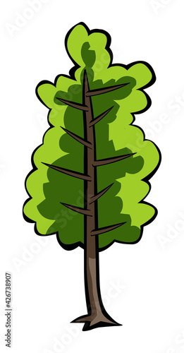 Pine tree illustration vector