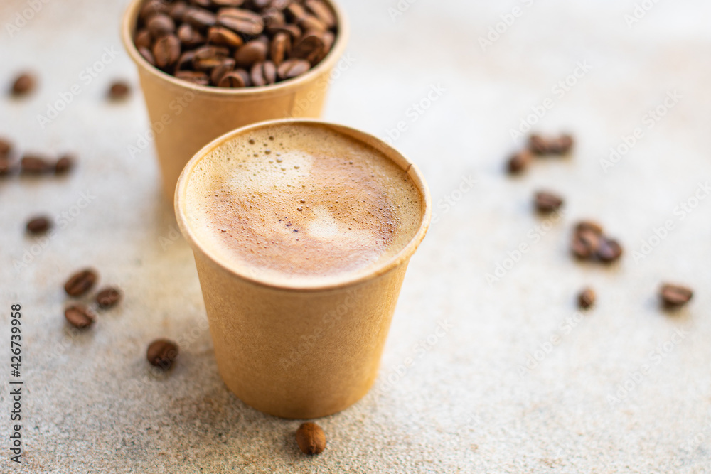 coffee drink paper cup zero waste hot fresh disposable break meal top ...