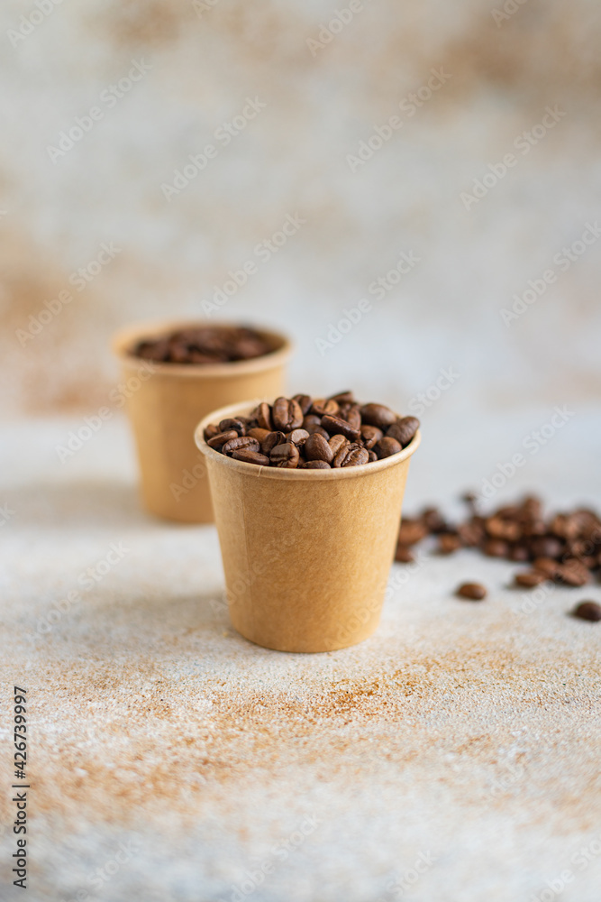 coffee drink paper cup zero waste hot fresh disposable break meal top ...