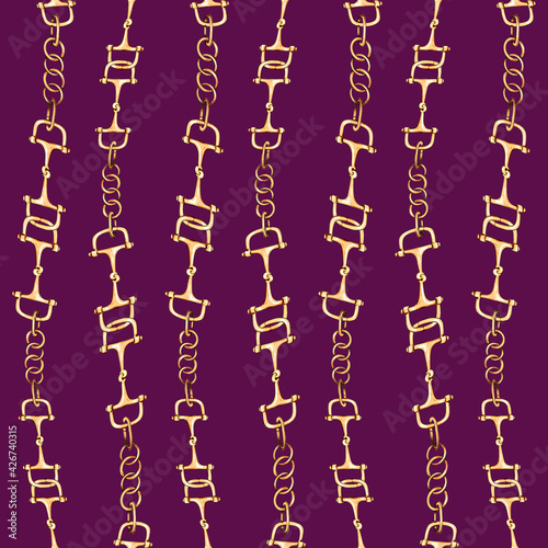 Seamless chain pattern, fabric print.
