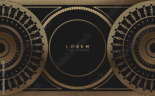 Abstract circle aztec style pattern background