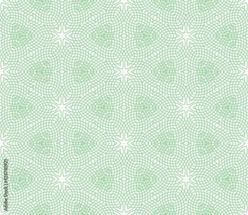 Abstract fantasy striped thin line round geometric seamless pattern. Creative mosaic, tile background.