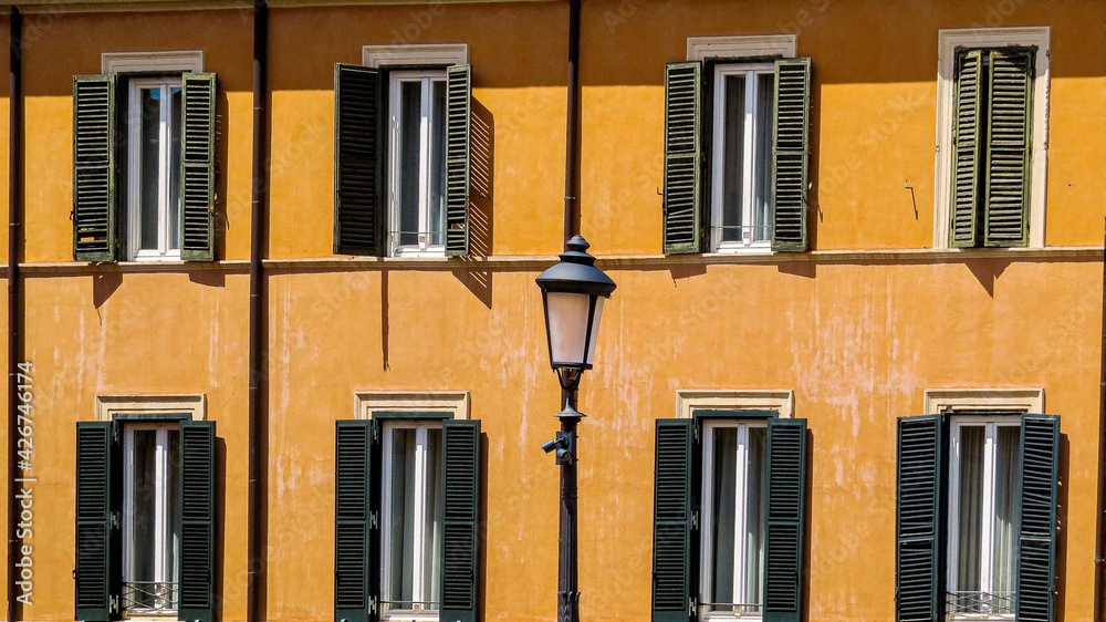 windows with shutters