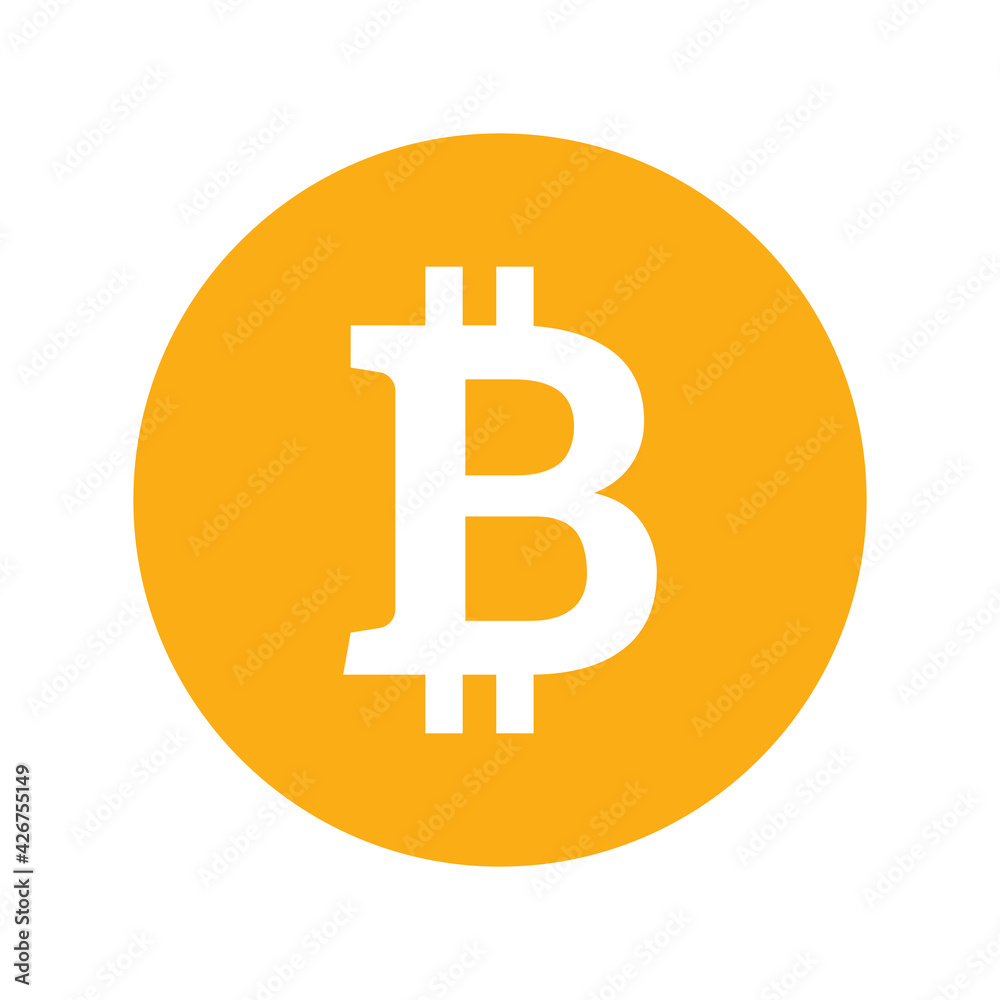 Bitcoin icon symbol vector illustration design Bitcoin icon symbol vector illustration design