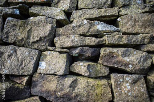 hand made dry stone wall built by craftsmen