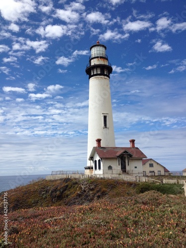 Lighthouse in California, Pigeon Point Lighthouse, travel in California, USA