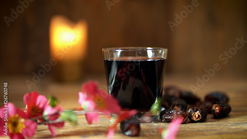 Arabian juice of jallab served in the holy month of Ramadan