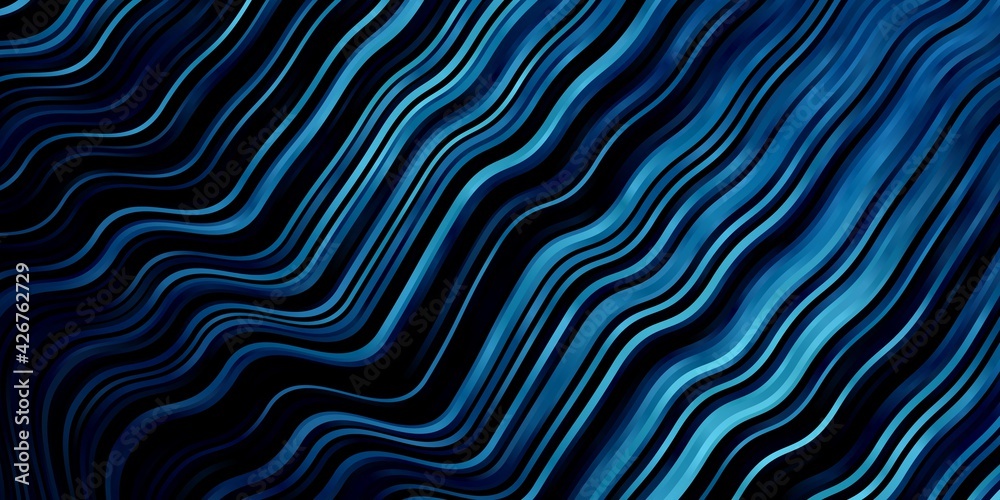 Dark BLUE vector layout with curves. Dark BLUE vector layout with curves.
