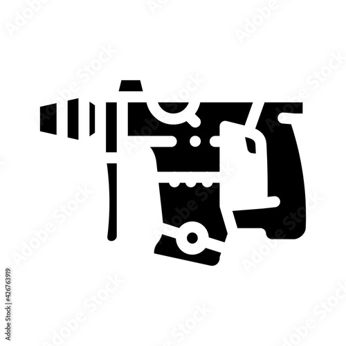 perforator tool glyph icon vector. perforator tool sign. isolated contour symbol black illustration