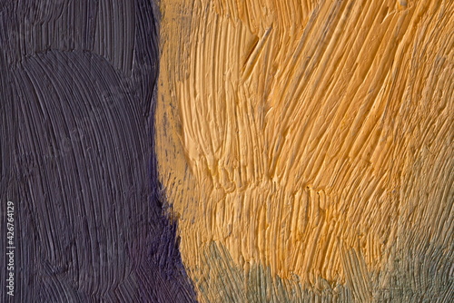 Wallpaper Mural Yellow and Purple Brush Strokes Torontodigital.ca