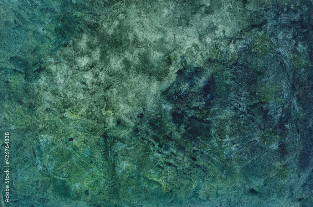 watercolor texture of green color with streaks