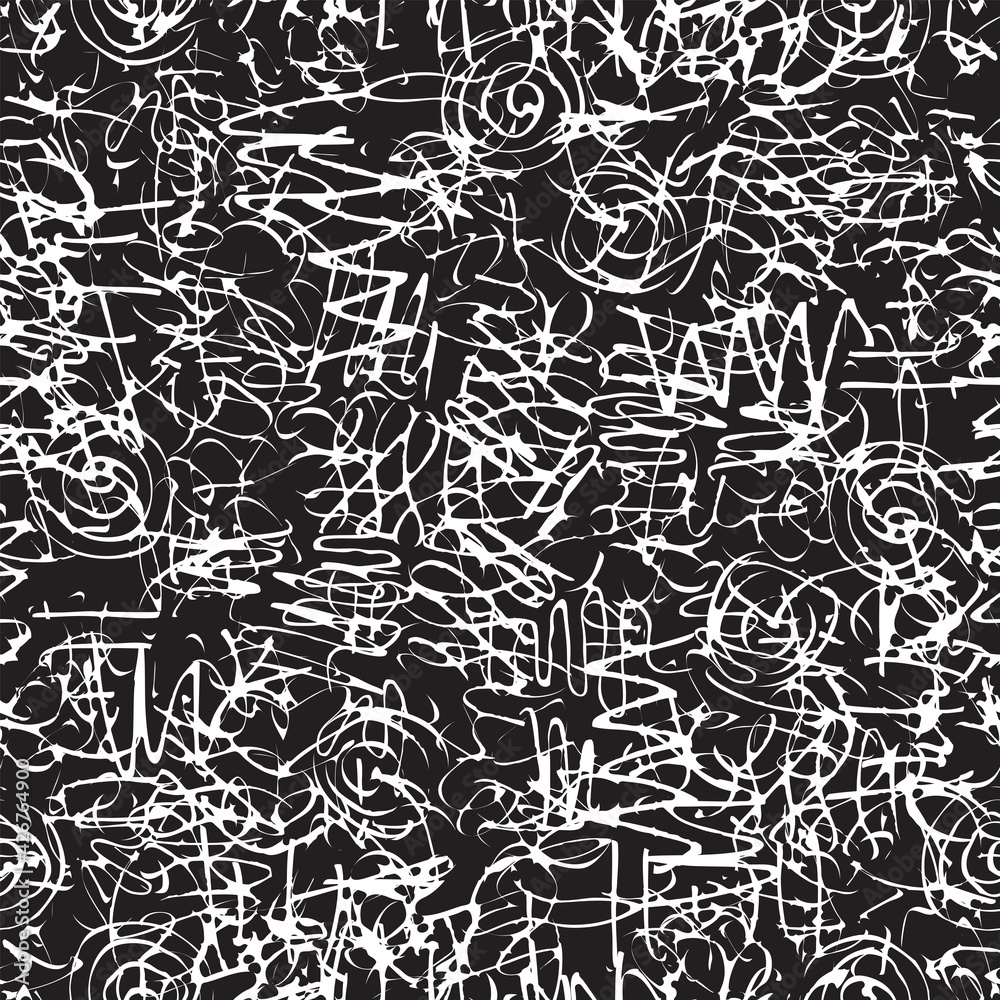 Graffiti On Paper Black And White
