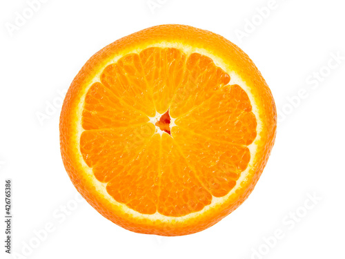 Perfect orange fruit isolated on the white background